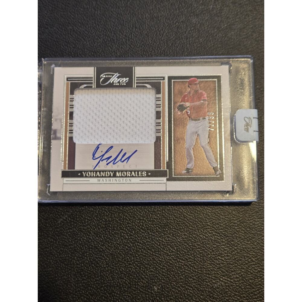 2024 Panini Three and Two Yohandy Morales Prospect Jerseys Autographs #'d 72/99